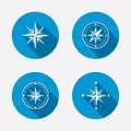 Windrose navigation icons. Compass symbols