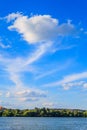 Winds blow high-altitude clouds Royalty Free Stock Photo