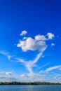 Winds blow high-altitude clouds Royalty Free Stock Photo