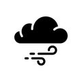 Winds vector glyph flat icon