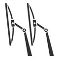 Windscreen wiper icon, simple style