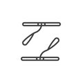 Windscreen wiper line icon