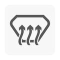 Windshield Defogging Icon Royalty Free Stock Photo