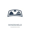 windshield icon in trendy design style. windshield icon isolated on white background. windshield vector icon simple and modern