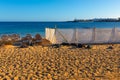 Windshield on the sandy beach Royalty Free Stock Photo