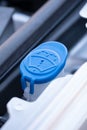 Windshield washer fluid reservoir cap close-up Royalty Free Stock Photo
