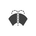 Windshield washer indicator vector icon