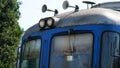 Windshield wipers, headlights and horoscop on a locomotive