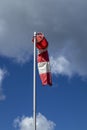 Windsock against summer sky