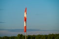 Windsock at the airfield during calm weather