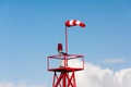 Windsock blown by moderate wind Royalty Free Stock Photo