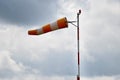 Windsock with overcast sky Royalty Free Stock Photo