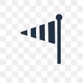 Windsock vector icon isolated on transparent background, Windsock transparency concept can be used web and mobile