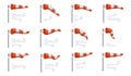 Windsock Vector Icons. Colorful Wind Speed Measurement