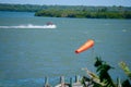 Windsock weather sock with wind and boat