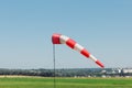 Windsock wind aviation red cone,  meteorology Royalty Free Stock Photo