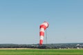 Windsock wind aviation red cone,  pole Royalty Free Stock Photo