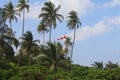 Windsocks of bangaram island helipad Royalty Free Stock Photo