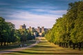 Windsor - August 04, 2018: Frontal view of the castle of Windsor, England