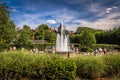 Windsor - August 04, 2018: Gardens of the castle of Windsor, England Royalty Free Stock Photo