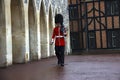 Queen`s Guard outside the Guard Room at Windsor Castle UK