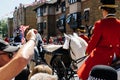 Royal Wedding atmosphere in Windsor rear view carriage