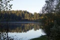 Windsor, California - RiverFront Regional Park morning after rain lake, Russian River Royalty Free Stock Photo