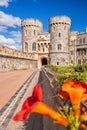 Windsor castle with garden near London, United Kingdom