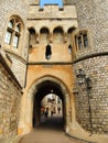 Norman Gate and round tower in Windsor Castle, England UK