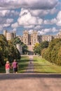 Windsor castle with public park a royal residence at Windsor in the English county of Berkshire