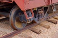 Windsor, Colorado August 1, 2020 Rusted Wheels of a Train Car Royalty Free Stock Photo