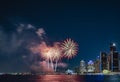 Windsor Ford`s 2022 annual fire works display Royalty Free Stock Photo