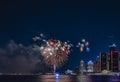 Windsor Ford`s 2022 annual fire works display Royalty Free Stock Photo