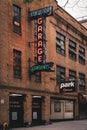 Windsor Garage neon sign, on the Upper East Side, New York, New York