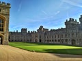 Windsor / Great Britain - November 02 2016: The yard of the Windsor Castle on a sunny day