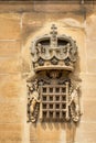 WINDSOR, MAIDENHEAD & WINDSOR/UK - JULY 22 : Royal Emblem in stone at Windsor Castle in Windsor, Maidenhead & Windsor on July