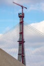 Windsor Ontario Canada November 23 2023 Gordie Howe Bridge Canadian Support Tower Royalty Free Stock Photo