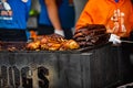 2019-06-01 Windsor, Ontario Canada Ribfest Food Festival Ribs Chicken Pulled Pork Barbecue Grill Cooking Boss Hog`s Royalty Free Stock Photo