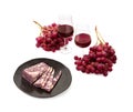 Windsor Red Cheese, Wine Derby Marble Cheese, Marbled Cheddar Aged in Wine Isolated Royalty Free Stock Photo