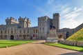 Group of buildings, King Charles II Statue at Windsor Castle, a royal residence at Windsor in county of Berkshire, England, UK