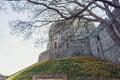 Moat Garden at Edward III Tower at Windsor Castle, a royal residence palace and major tourist attraction at Windsor, UK Royalty Free Stock Photo