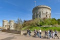 The Round Tower in the Middle Ward of Windsor Castle, a royal residence at Windsor in county of Berkshire, England, UK Royalty Free Stock Photo