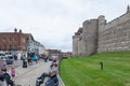 08/27/2020. Windsor, UK. Castle fortification walls in Windsor town in English county of Berkshire.
