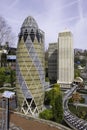 The Gerkin and city buildings in Lego