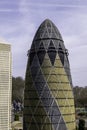 The Gerkin and city buildings in Lego