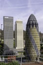 The Gerkin and city buildings in Lego