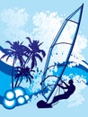 Windsurf background Royalty Free Stock Photo