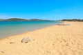 Windsurf board on a golden shore Royalty Free Stock Photo