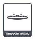 windsurf board icon in trendy design style. windsurf board icon isolated on white background. windsurf board vector icon simple