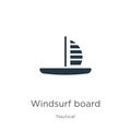 Windsurf board icon vector. Trendy flat windsurf board icon from nautical collection isolated on white background. Vector Royalty Free Stock Photo